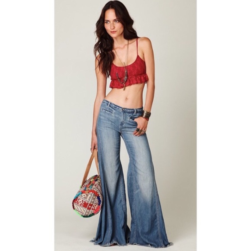 Extreme Wide Leg Free People Jeans
